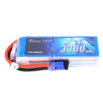 3300mAh 22.2V 60C 6S1P LiPo EC5 Plug Soft Case 138x42x43mm