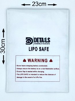 LiPo Battery Safe Bag (White) (23x30cm)