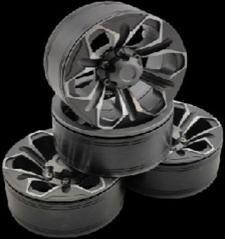 1.9&quot; Aluminum Beadlock Wheels  - Petals (4) (Ti-Color)