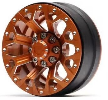 1.9&quot; Aluminum Beadlock Wheels  - Y Style (4) (Orange)
