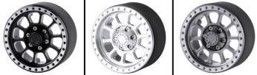 1.9&quot; Aluminum Beadlock Wheels  - Flower 10 Style (4) (Black)