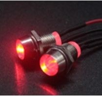 /10 RC Body, Front LED Light (Red) 5-8V, 5mm Receiver Plug (2)