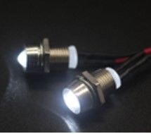 /10 RC Body, Front LED Light (White) 5-8V,  5mm, Receiver Plug (2)