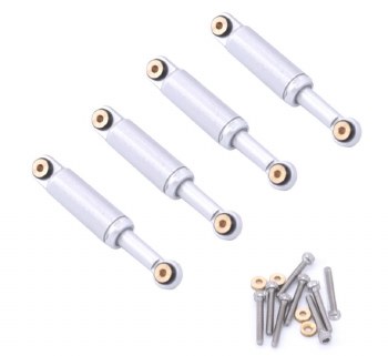 Aluminum Shocks for Axial SCX24 (4)(Silver)