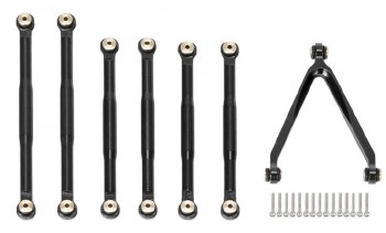 Aluminum Lower Tie Rod Set for Axial SCX24 C10 (7)(Black)