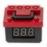 1/10 Battery Box with Voltage Display - Red/Black