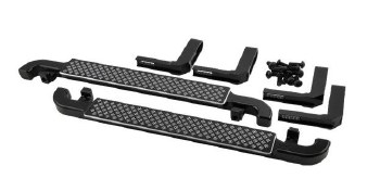 Traxxas TRX-4 Aluminum Rock Sliders Style B (Left &amp; Right) - Black