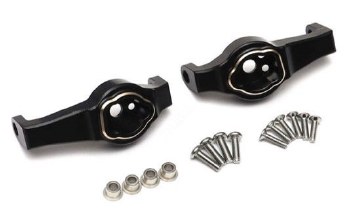 Traxxas TRX-4 Brass Caster Blocks (Portal Drive) (Left &amp; Right)- Black, Weight: 97g - Replaces TRA82
