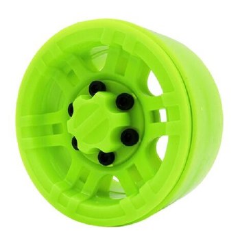 Wheels 1.9&quot; Beadlock, Plastic, Green (4)