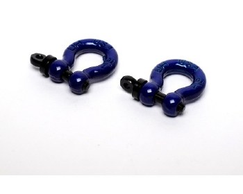 1/10 Scale Aluminum D-Rings (Blue) (2)
