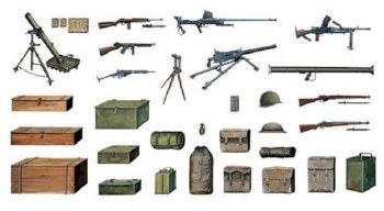 1/35 Scale Military Model Kit WWII Infantry Weapons Accessories Set