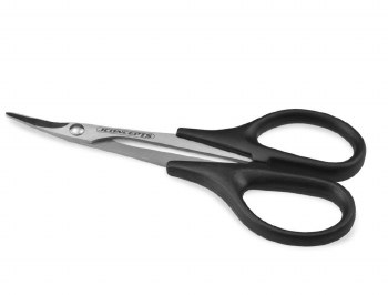 Precision curved scissors, stainless steel, Black