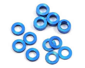 Aluminum Ball Stud Washer Set (Blue) (12) (0.5mm, 1.0mm &amp; 2.0mm)