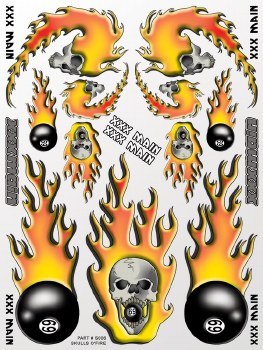 Skulls O'Fire Sticker Sheet