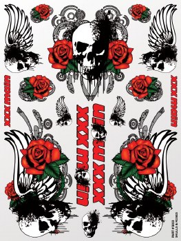 Skulls &amp; Roses Sticker Sheet