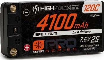 4100mAh 2S 7.6V Smart Pro Race HV LiPo 120C: 5mm