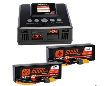 Smart Powerstage 6S Surface Bundle:  (2) G2 5000mAh 3S LiPo IC5 &amp; S250 Charger