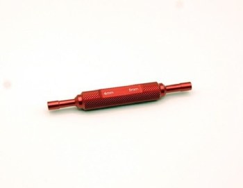 Aluminum 4mm/5mm Thin-Walled Wheel Nut Wrench, Red, for Mini Crawlers SCX/AX24 or TRX-4M