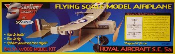 Sterling Models Ste 6017 Royal Aircraft Se5a 24&quot; Wingspan