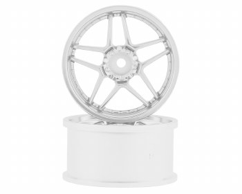 Topline Blitz BRW03 5-Split Spoke Drift Wheels (Matte Silver) (2) (8mm Offset)