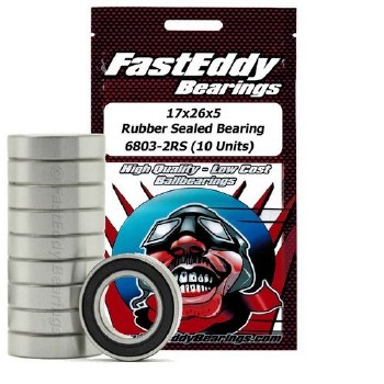 17x26x5 Rubber Sealed Bearings 6803-2RS (10)