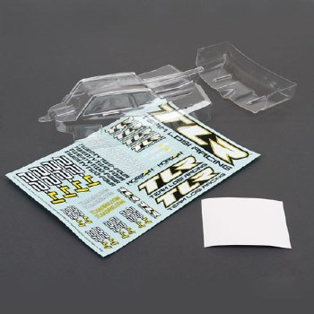 Cab FWD Body &amp; Wing Set, Clear,w/stickers: 22-4