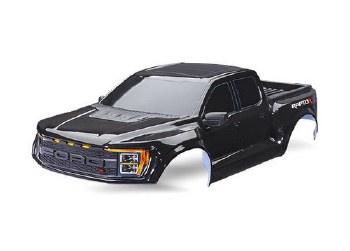 Traxxas Body, Ford Raptor R, Complete (Black) (Includes Grille, Tailgate Trim, Side Mirrors, Decals,