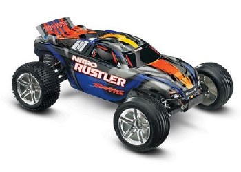 Traxxas Nitro Rustler: Blue 1/10-Scale Nitro-Powered 2wd Stadium Truck With TQi Traxxas Link Enabled