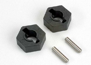 14mm Hex Wheel Hubs (2) w/ Axle Pins (2.5x12mm) (2)