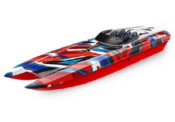 Traxxas DCB M41 Widebody 40&quot; Catamaran High Performance Race Boat RedR with TQi 2.4GHz Radio &amp; TSM -