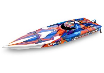 Traxxas Spartan Brushless 36&quot; Race Boat, OrangeR with TQi Traxxas Link Enabled 2.4Ghz Radio System a