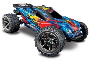 Rustler VXL Brushless 1/10 RTR 4x4 Stadium Truck - Red, TSM, TQi, No Battery/Charger