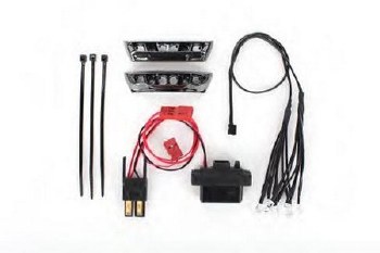 LED light kit, 1/16 E-Revo (includes power supply, front &amp; rear bumpers, light harness (4 clear, 4