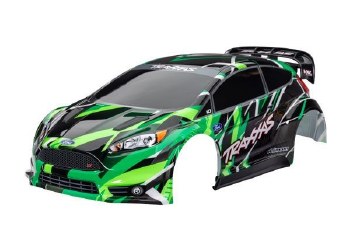 Traxxas Body, Ford Fiesta ST Rally VXL (painted, decals applied) (assembled with rear wing, body sup