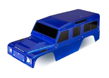 Traxxas Body, Land Rover Defender, blue (painted)/ decals