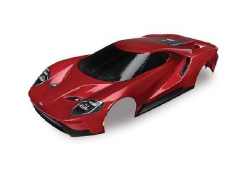Traxxas Body, Ford GT, red (painted, decals applied)