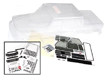 Traxxas Body, Mercedes-Benz G 63 (clear, requires painting)/ decals/ window masks