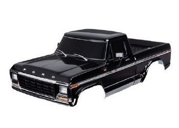 Traxxas Body Ford F-150 (1979), Complete, Black (Painted, Decals Applied) (Includes Grille, Side Mir