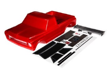 Traxxas Body, Chevrolet C10 (red) (includes wing &amp; decals) (requires #9415 series body accessories t