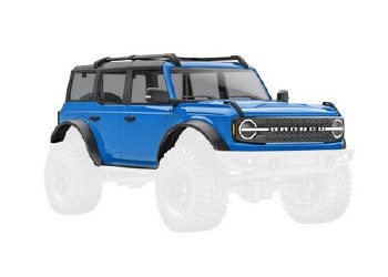 Traxxas Body, Ford Bronco (2021), Complete, Blue (Includes Grille, Side Mirrors, Door Handles, Fende