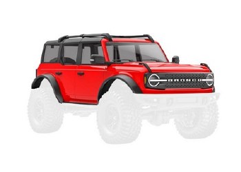 Traxxas Body, Ford Bronco (2021), Complete, Red (Includes Grille, Side Mirrors, Door Handles, Fender