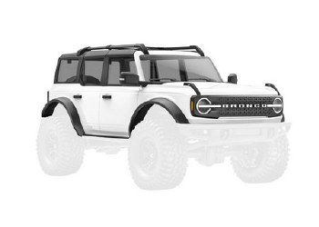 Traxxas Body, Ford Bronco (2021), Complete, White (Includes Grille, Side Mirrors, Door Handles, Fend