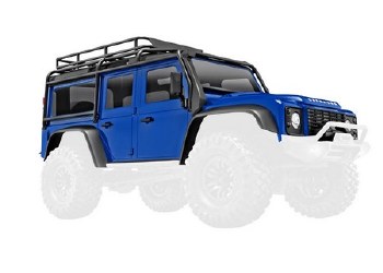 Traxxas Body, Land Rover Defender, Complete, Blue  (Includes Grille, Side Mirrors, Door Handles, Fen