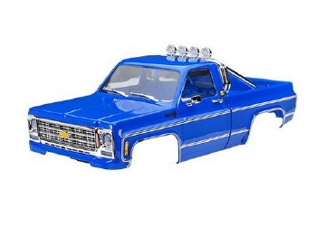 Traxxas Body Chevrolet K10 Truck (1979), Complete, Blue (Includes Grille, Side Mirrors, Door Handles