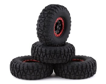 Claw 1.9&quot; Pre-Mounted Tires w/Aluminum Beadlock Wheels (Black) (4)