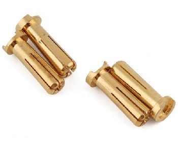 Male 5mm Gold Bullet Plugs (4)