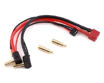 2S LiPo Battery Wire w/T-Style Connector &amp; 4/5mm Bullets