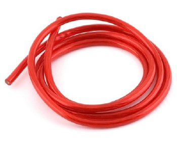 12AWG Transparent Wire (Red) (3.2')
