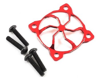 30x30mm &quot;3D Whirlwind&quot; Aluminum Fan Protector (Red)