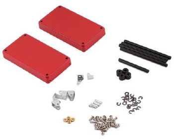 1/10 2 Tiered Metal Rolling Shop Cart Kit (Red)